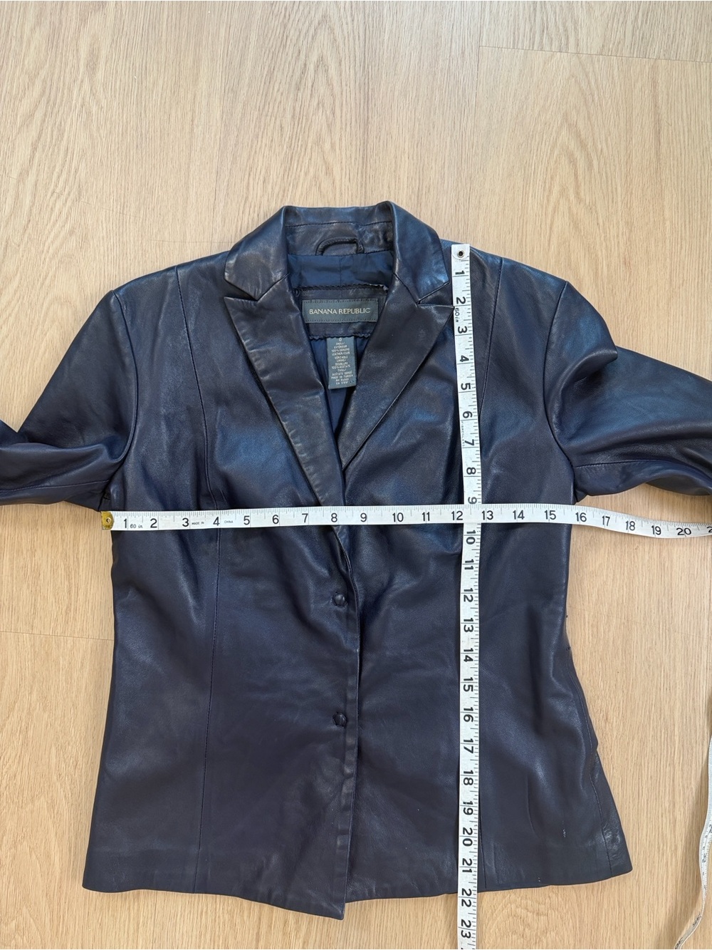 Y2K Vintage Banana Republic Leather Blazer 0 - Picture 6 of 9